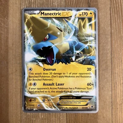 Manectric EX World Championship ULTRA RARE 23/119 Pokemon Xy Phantom Forces LP - Image 1 of 2