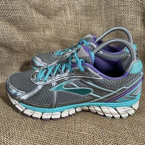 Brooks Defyance 9 Running Shoes Women's Size 8 39 Grey/Teal/Purple - Picture 1 of 9