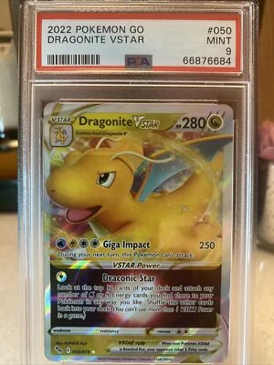 Dragonite VStar 050/078 Pokemon Go PSA 9 Pokemon Card - Image 1 of 2