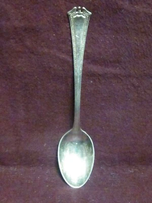 1847 Rogers Bros 1914 CONTINENTAL DEMITASSE  SPOON Silverplate 4 1/4" no mono - Image 1 of 4