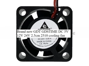 New GDT GDSTIME DC 5V 12V 24V 2.5cm 2510 Cooling Small Fan - Afbeelding 1 van 8