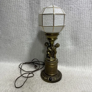 Gorgeous Antique 1930's Spelter? Victorian 18" Globe Angel Lamp - Picture 1 of 12