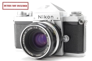 [Near MINT+] Nikon F Eye Level Silver 35mm SLR Film Camera Non Ai 50mm f/2 JAPAN - Picture 1 of 24