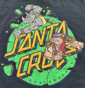 SANTA CRUZ x TEENAGE MUTANT NINJA TURTLES BEBOP ROCKSTEADY TEE - BLACK XL TMNT - Picture 1 of 6