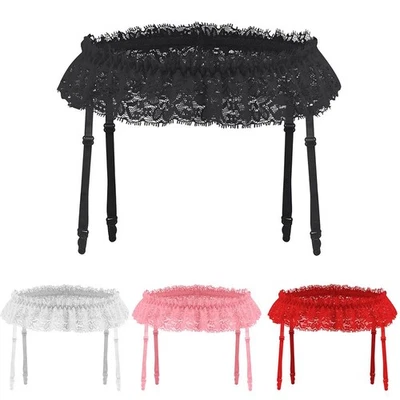 Porte-jarretelles en dentelle transparente pour homme pour porter des sous-vête - Photo 1/4