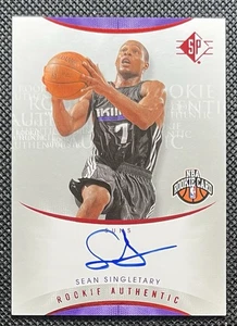 Tarjeta de baloncesto 2008 SP Rookie auténtica automática Sean Singletary RC #133 Suns - Imagen 1 de 2