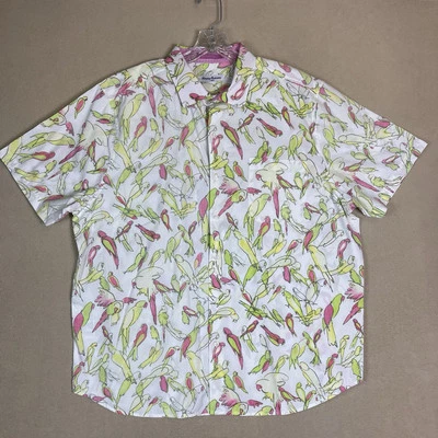 Tommy Bahama Shirt Mens XL White Animal Print Short Sleeve Hawaiian Button Up - Image 1 of 4