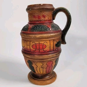 Vintage 9" Norleans Japan Keramik Vase mit Henkel - braun - Bild 1 von 6