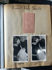 Álbum de fotos de la década de 1960 para bebés niños Navidad Pascua en blanco y negro broches de presión para niños pequeños - Imagen 1 de 24