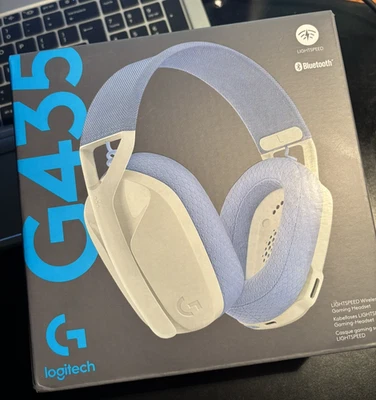 Logitech G435 LIGHTSPEED Wireless Gaming Headset White/Blue NEW, BOXED + SEALED - Image 1 of 4