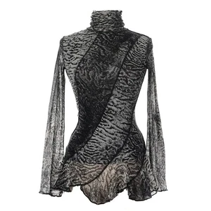 De colección FUZZI Jean Paul Gaultier Malla Manga Larga Cuello Alto Y2K M - Imagen 1 de 3