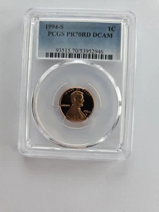 PR70 RD DCAM 1994 S LINCOLN PENNY/CENT GRADED PCGS 1C CLAD COIN - Picture 1 of 8