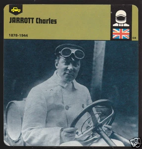 CHARLES JARROTT British Race Car Driver BIOGRAPHY CARD - Picture 1 of 1