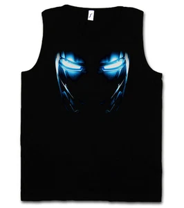 MARK II ARMOR EYES TANK TOP - Tony Stark Iron Arc Reactor Sign III 3 Man T-Shirt - Picture 1 of 2