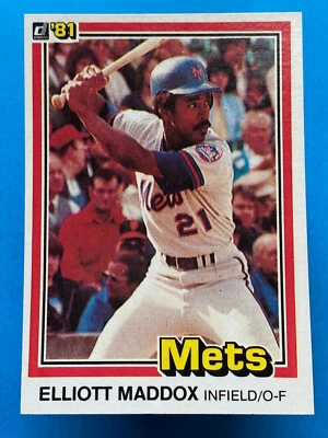 1981 Donruss Elliott Maddox #397 New York Mets - Image 1 of 2