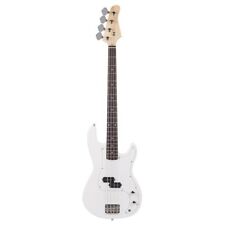 Exquisite Burning Fire Style Electric Bass Guitar White for sale