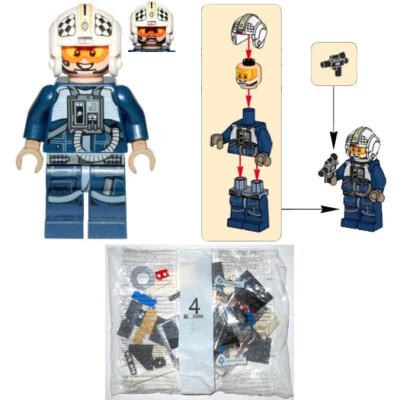 Минифигурка пилота LEGO Rebel U-Wing (новая никогда не строилась) RogueOne 75155 75172 Y-Wing - Изображение 1 из 3