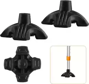 2 Pcs Walking Cane Tips 3/4 Inch,Quad Cane Tips for Stability,4 Prong Self Stand - Picture 1 of 7