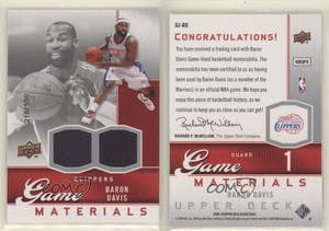 2009-10 Upper Deck Game Materials /550 Baron Davis #GJ-BD