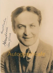 Foto firmada por Harry Houdini preimpresa de 10 x 8" (copia del original) - Imagen 1 de 2