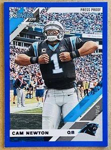 2019 PANINI DONRUSS CAM NEWTON BLUE PRESS PROOF IMAGE VARIATION #41V [VG-] - Picture 1 of 2