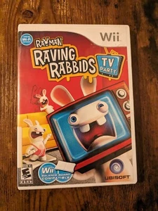 Rayman Raving Rabbids: TV Party (Nintendo Wii, 2008) completo con manuale - Foto 1 di 4