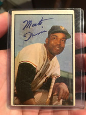 Monte Irvin 1953 Bowman Signed Autographed Baseball Card Hall Of Fame
