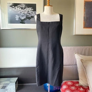 Emanuel Ungaro Vintage Shift Dress in Black with Black Stripes US6 ITALY40 - Picture 1 of 6