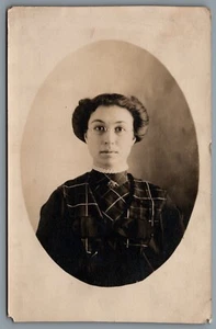 Postcard RPPC Churdan IA c1912 Studio Portrait of Lady Miss Elsie Bales - Picture 1 of 2