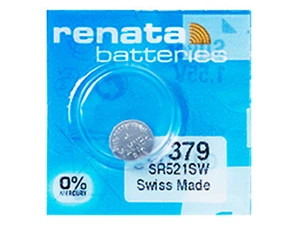 Renata 379 Pila Batteria Orologio Mercury Free Silver Oxide SR521SW Swiss 1.55V - Foto 1 di 1