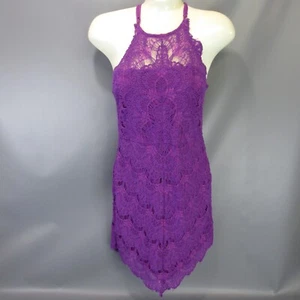 Free People Intimate Dessous Kleid Damen Gr. S Spitze Slip Lila Negligee - Bild 1 von 9