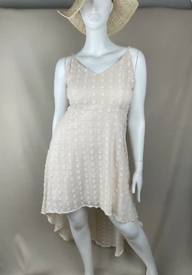 Vestido alto bajo Charlotte Russe para mujer XL naranja Sherbet punto suizo forrado transparente Foto 1 de 4