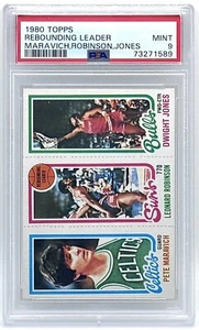 1980 Topps #46-187-38 Pete Maravich, Truck Robinson, Dwight Jones PSA 9 MINT - Picture 1 of 2