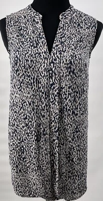 Camiseta sin mangas H&M para mujer talla pequeña estampado animal leopardo guepardo alta baja Foto 1 de 4