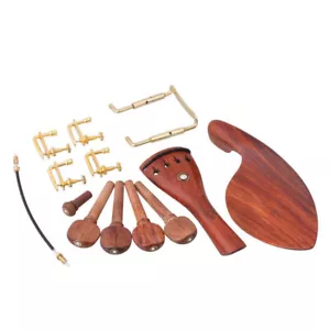 Juego de piezas de violín de palo de rosa 4/4 accesorios clavijas de reposacabezas sintonizadores extremo - Imagen 1 de 4