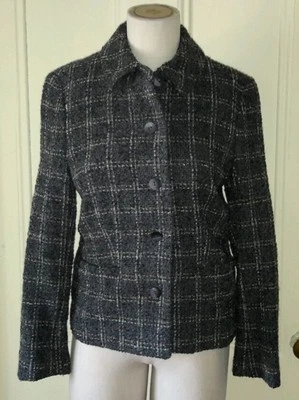 Шерстяной хлопковый твидовый блейзер Andrea Viccaro AV в клетку на пуговицах 6 80885 - Изображение 1 из 4