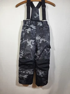 WEATHERPROOF 32 DEGREES GRAY BLACK SKI SNOWBOARD PANTS BIB SUSPENDERS BOYS 5/6 - Picture 1 of 12