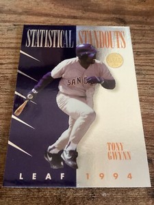 Tony Gwynn 1994 Leaf Statistical Standouts Insert MLB Baseball Card #9 SD Padres