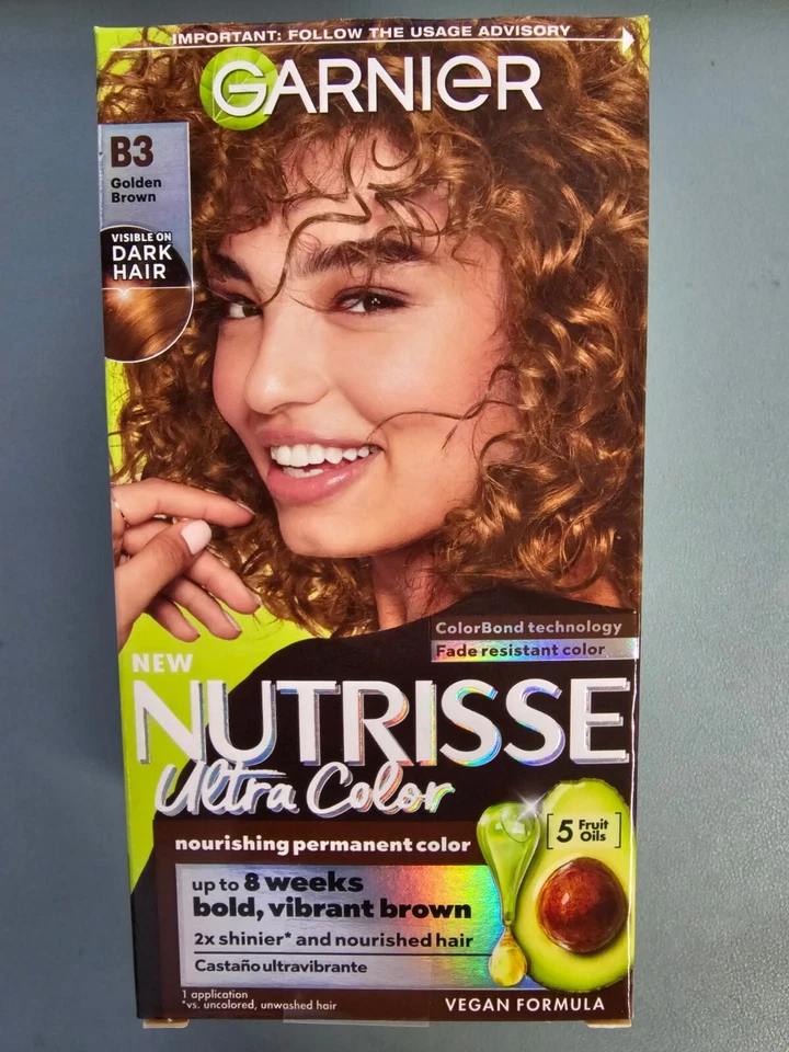 Garnier Nutrisse Color Creme B3 Golden Brown Haircolor 2d2