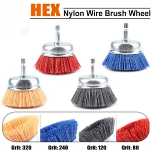3in/75mm Polishing Grinding Abrasive Wire Nylon Cup Brush 6MM Shank for Wood - Picture 1 of 14