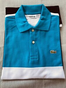 Lacoste Men's Polo Shirt Short Sleeve Classic Fit, Blue, White,Black, XL (7)