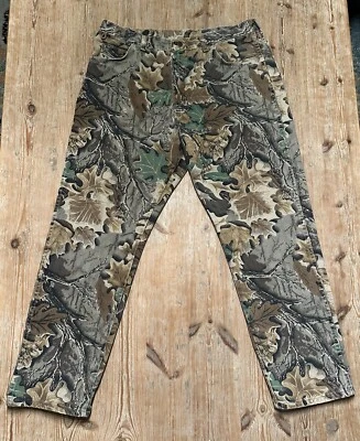 Vintage Early 90s  Wrangler Rugged Wear Camo Denim Pants Size 35 X 29.5 USA Made - Image 1 of 4