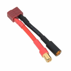 HXT 6.5mm Male Plug to Deans Nylon T Plug Female cable 12AWG 5CM wire For RC - Picture 1 of 3