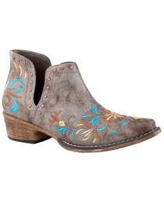 Roper Women's Ava Floral Booties - Snip Toe - 09-021-1567-3406 GY - Picture 1 of 12
