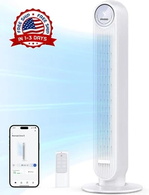 Ventilador De Torre Ventiladores De Piso Silenciosos Oscilantes Inteligentes NEW - Image 1 of 4