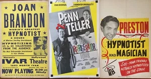 Germain–Penn & Teller–Yettmah–Laurant–Preston Hypnotist–Foxwell– W/C POSTER LOT! - Picture 1 of 8