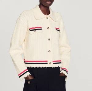 Sandro Paris Women's Cardigan Size 2 FR / M Knit SFPCA00789 - Picture 1 of 10