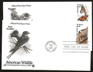 US Scott #2286-2335, First Day Covers 6/13/87 Toronto Single American Wildlife - Picture 1 of 5