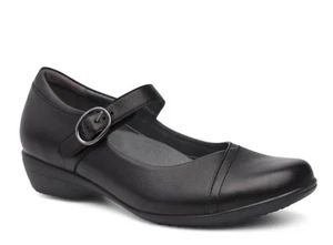 NUEVO Zapatos Mary Jane de Cuero Dansko Fawna •EU 40/US 9.5-10• Zuecos Negros $165 - Imagen 1 de 14