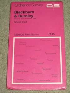 OS Ordnance Survey Landranger Map Sheet 103 Blackburn & Burnley - 1974 - Picture 1 of 2